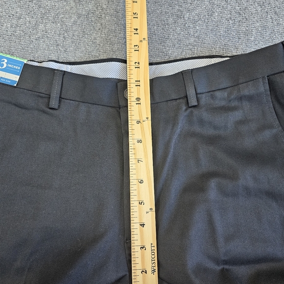 NWT Haggar Premium No Iron Straight leg Flat Front Stretch Black Pants 34x29 - Picture 15 of 16